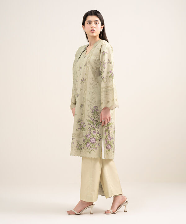 3 Piece - Printed Zari Lawn Suit