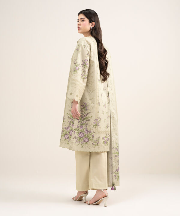 3 Piece - Printed Zari Lawn Suit