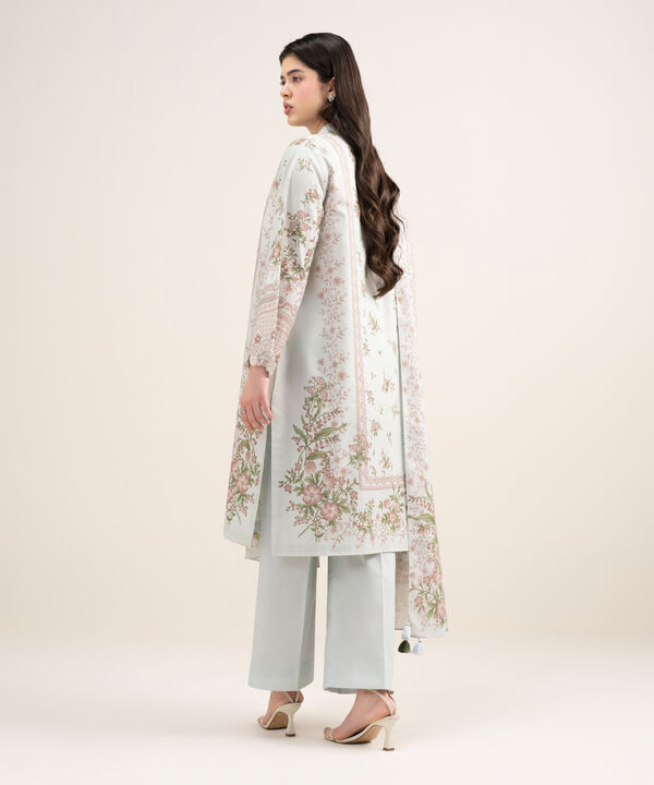 3 Piece - Printed Zari Lawn Suit