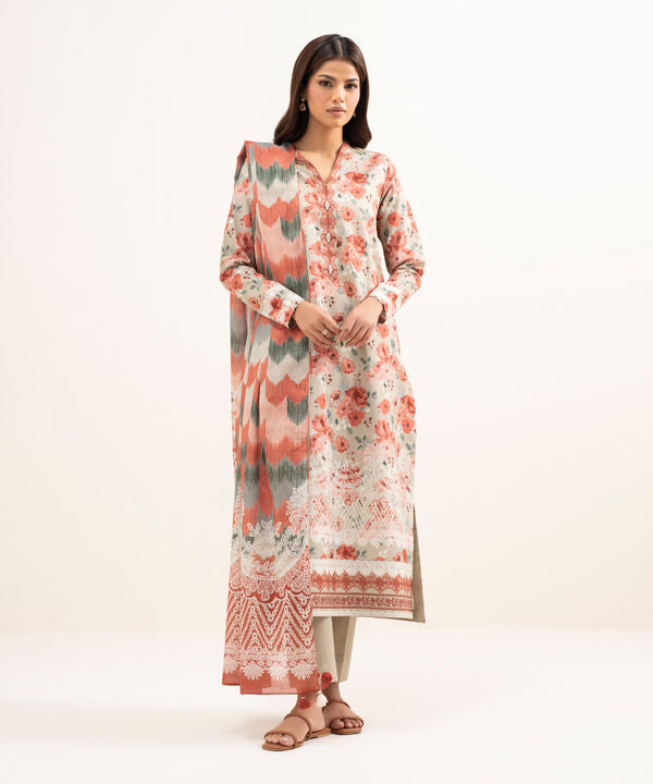 3 Piece - Printed Lawn Suit