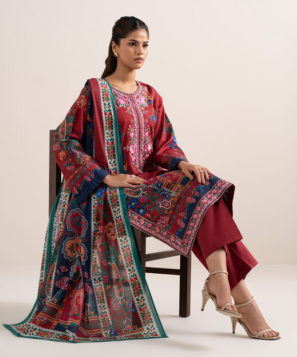 3 Piece - Embroidered Lawn Suit