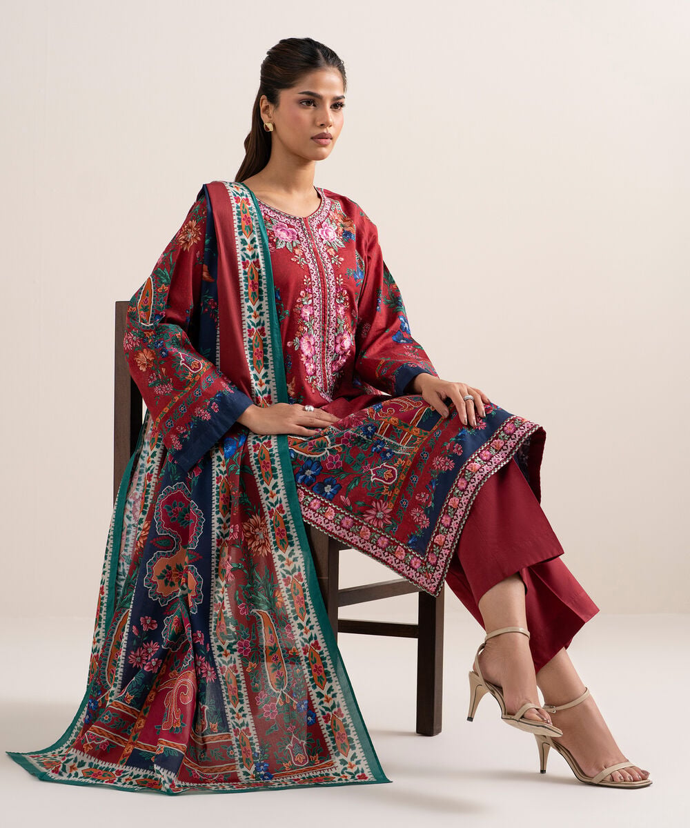 3 Piece - Embroidered Lawn Suit