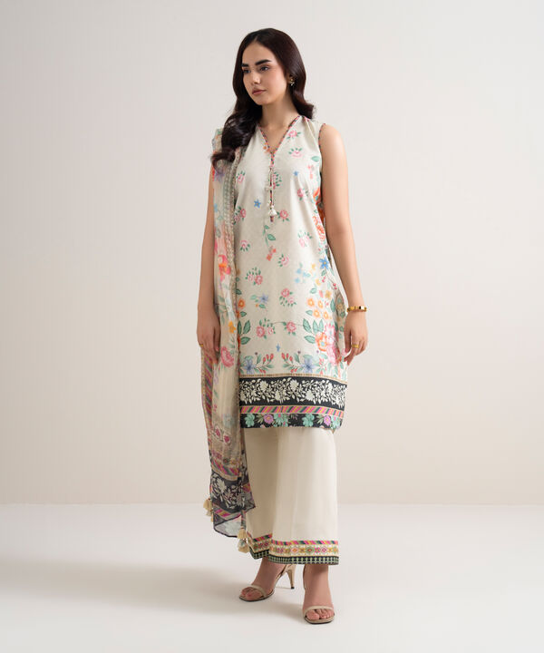 3 Piece - Printed Lawn Suit