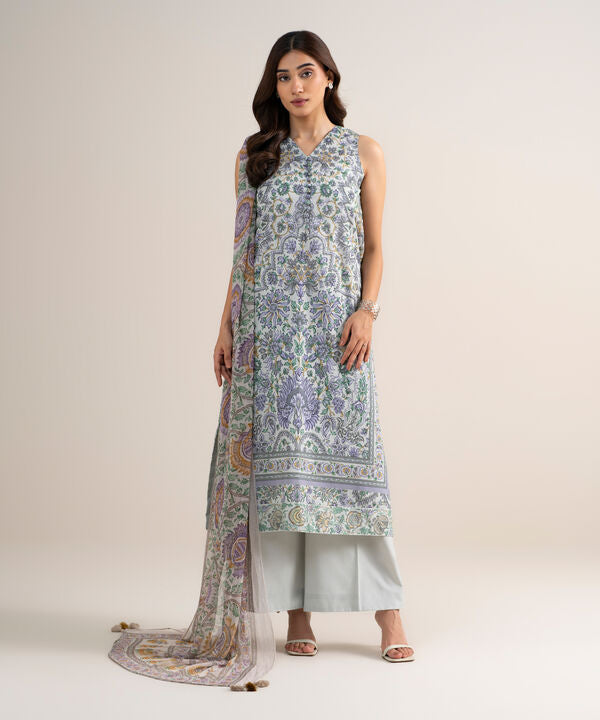 3 Piece - Printed Lawn Suit