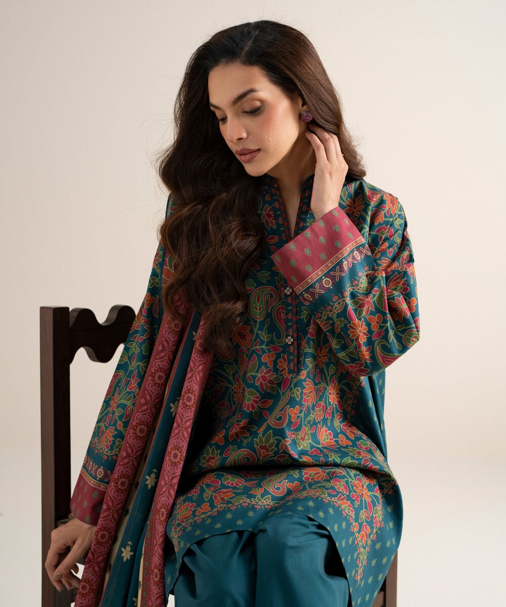 3 Piece - Printed Lawn Suit U3PDYS26V797