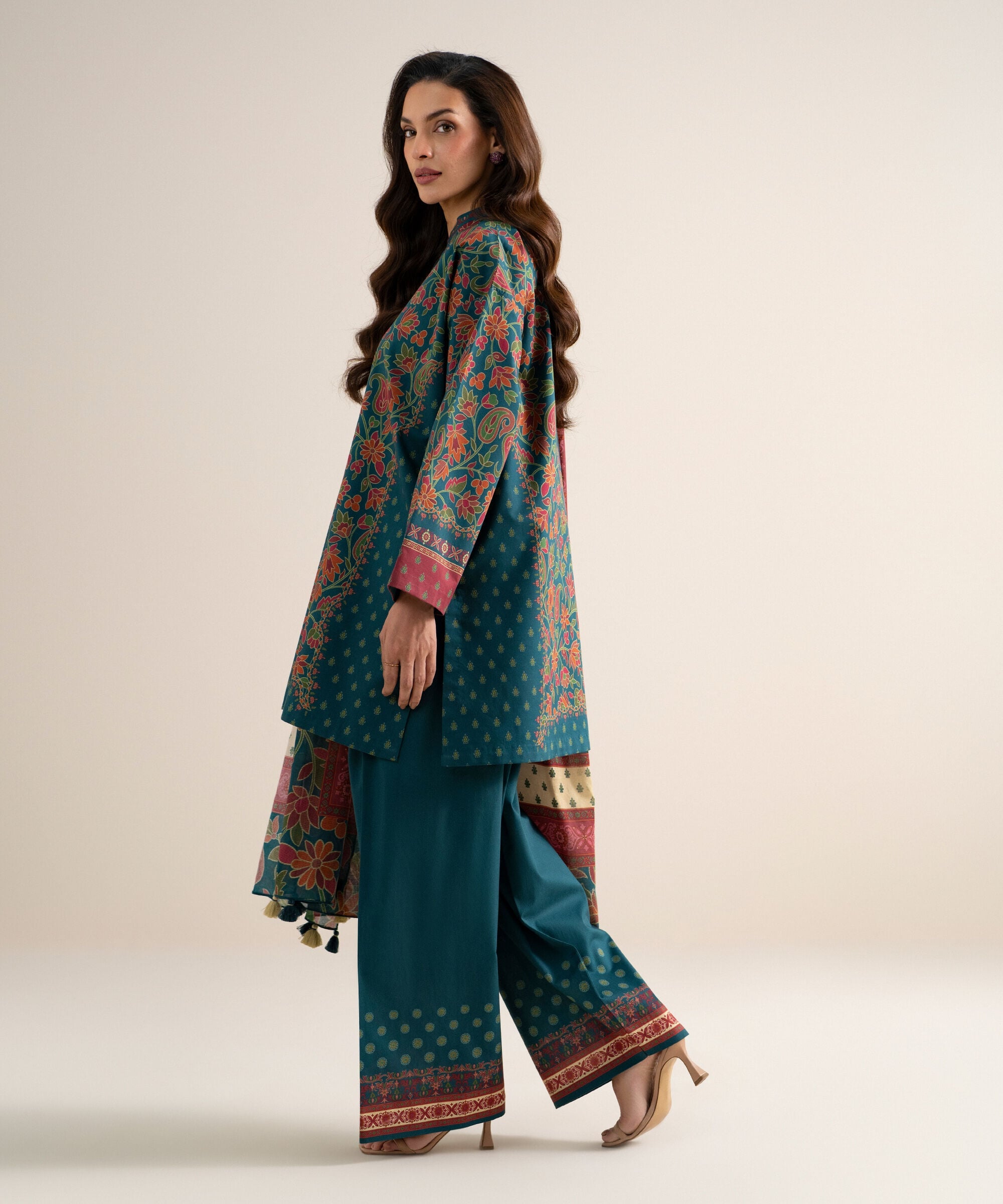3 Piece - Printed Lawn Suit U3PDYS26V797