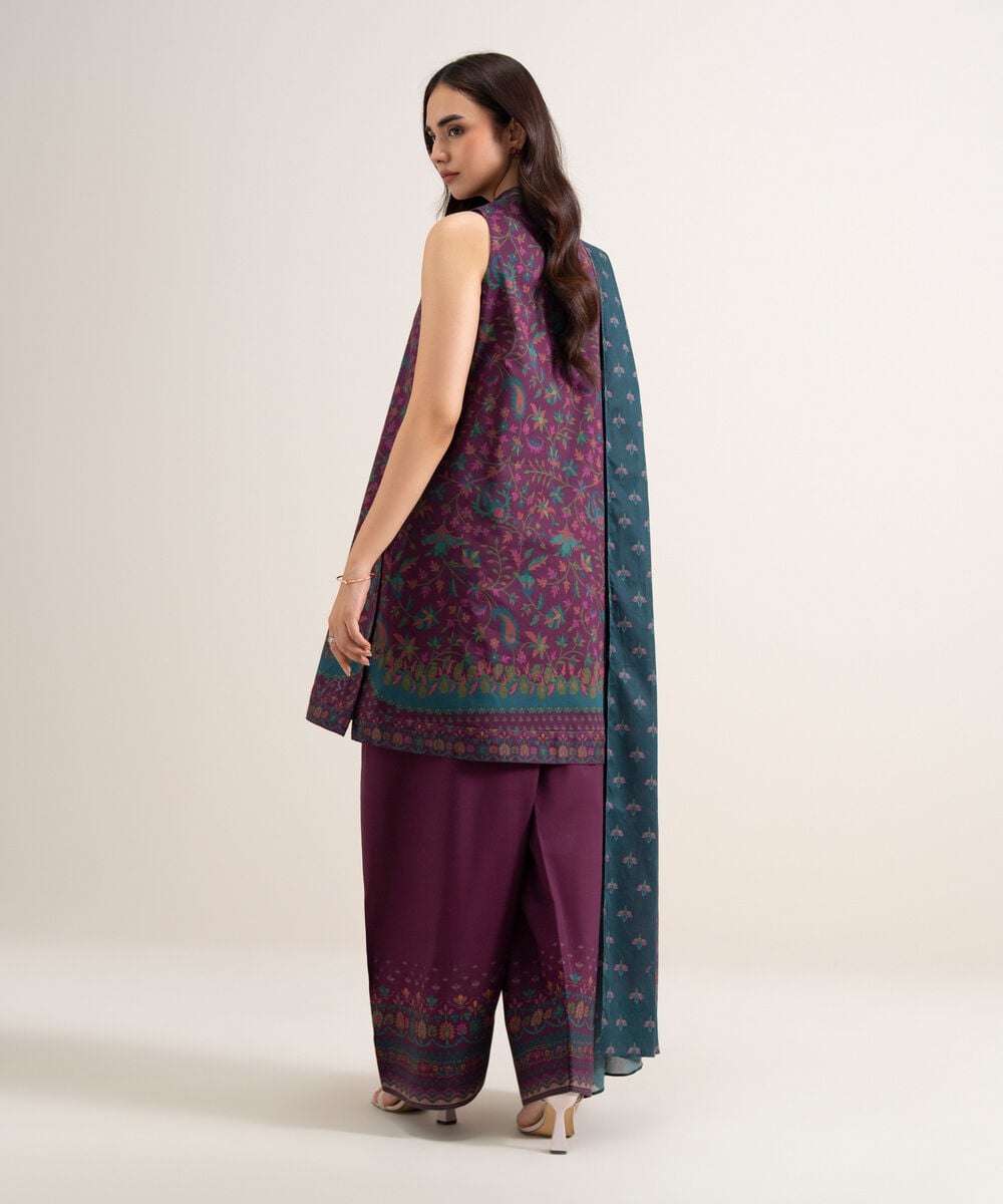 3 Piece - Printed Lawn Suit U3PDYS26V798
