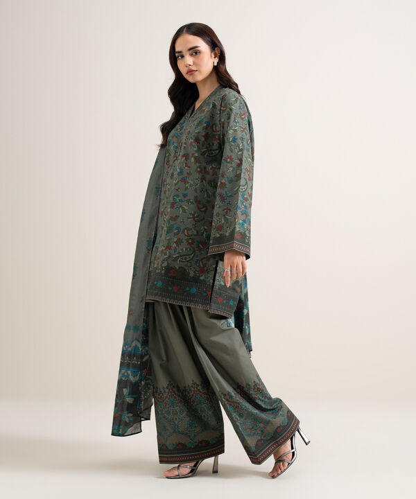 3 Piece - Printed Lawn Suit