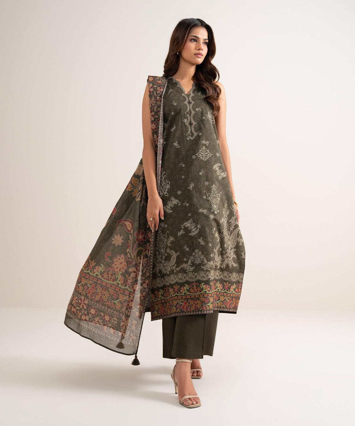 3 Piece - Printed Lawn Suit U3PDYS26V810