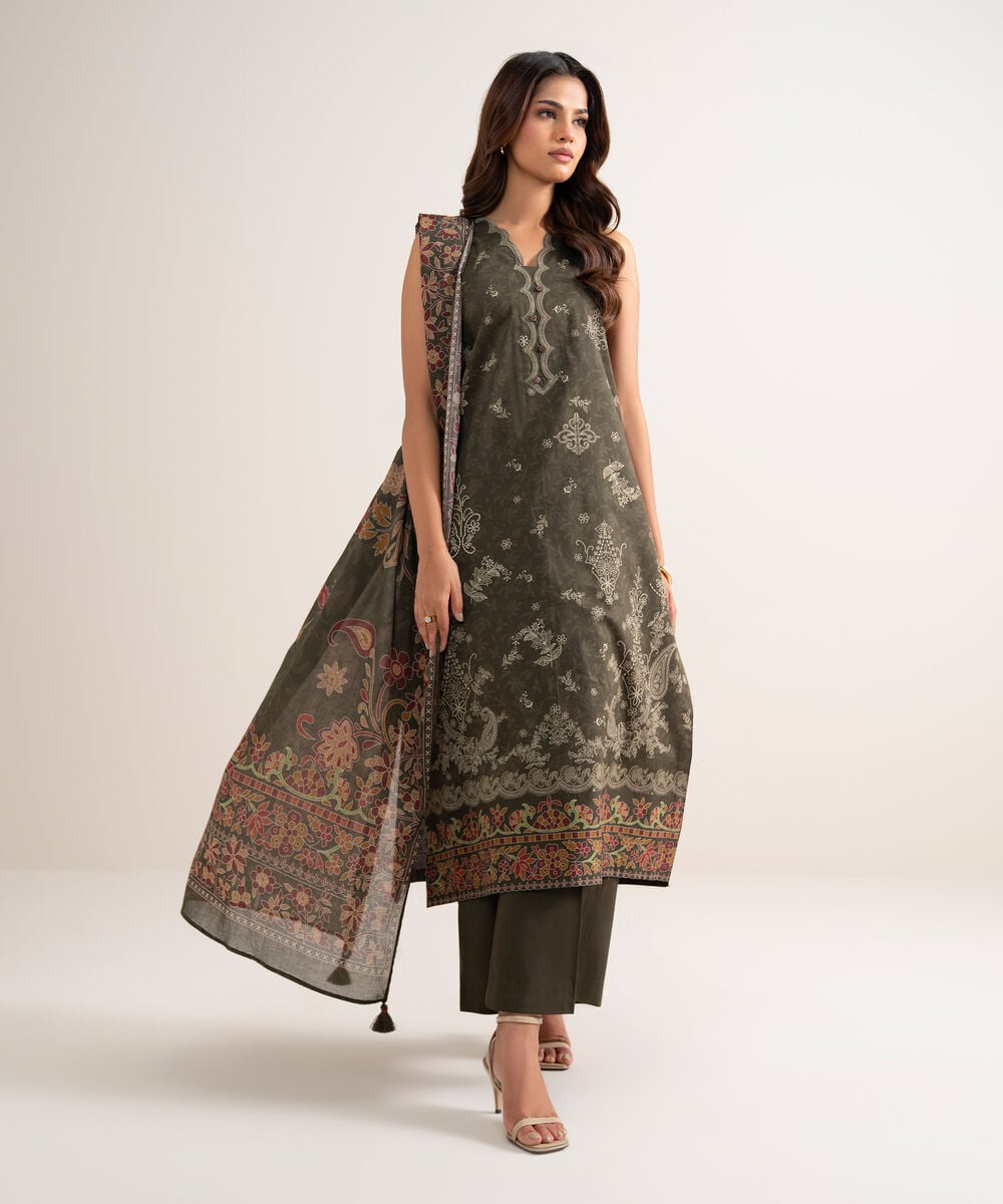 3 Piece - Printed Lawn Suit U3PDYS26V810
