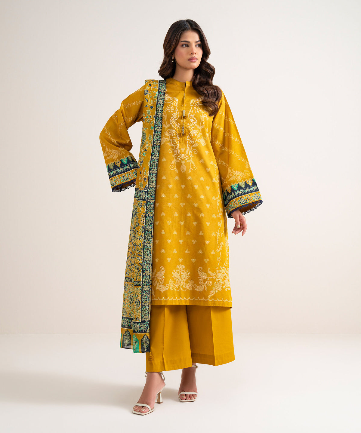 3 Piece - Printed Lawn Suit U3PDYS26V812