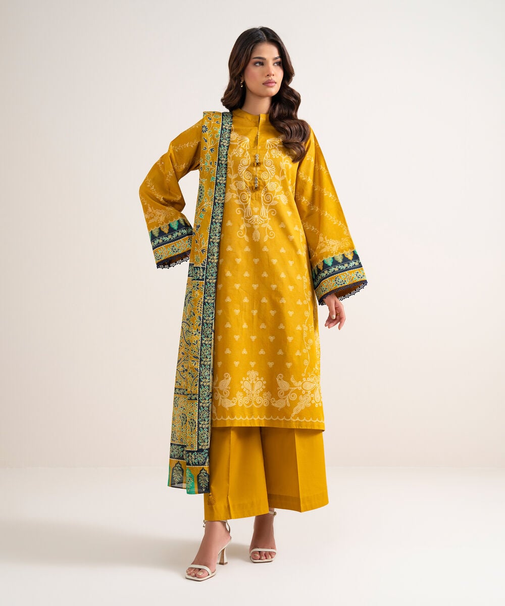 3 Piece - Printed Lawn Suit U3PDYS26V812