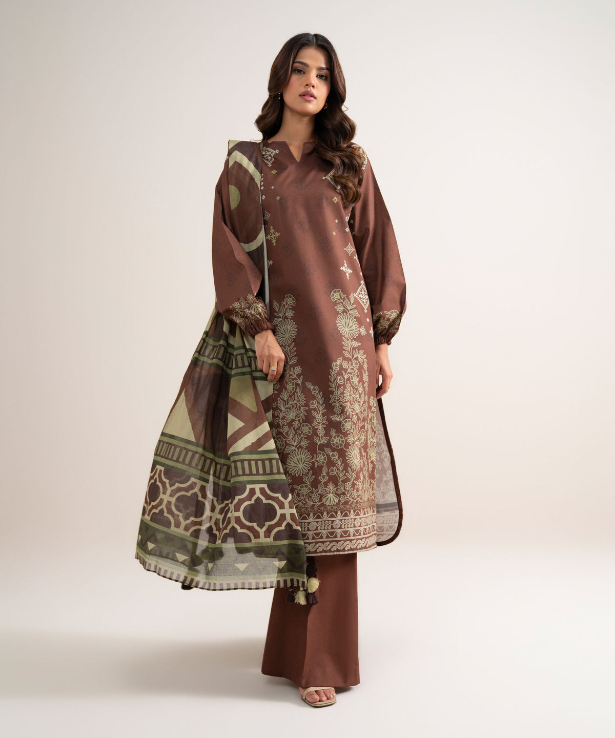3 Piece - Printed Lawn Suit U3PDYS26V815