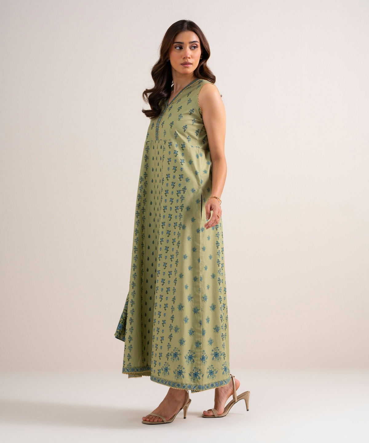 3 Piece - Printed Cotton Viscose Suit U3PDYS26V820