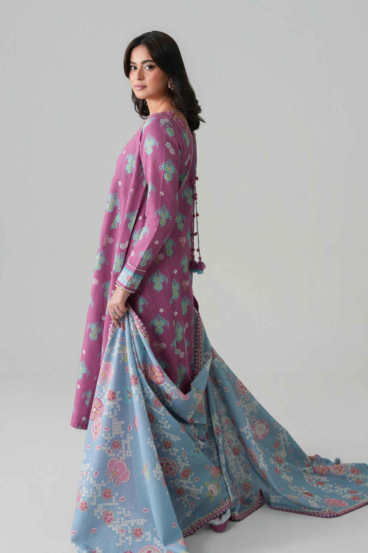 3 Piece - Printed Embroidered Suit - U3PE-NISHA26WV1-100