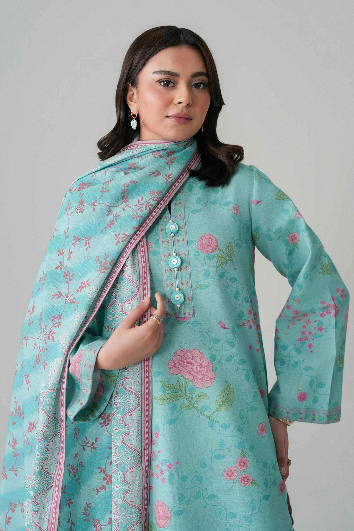 3 Piece - Printed Embroidered Suit - U3PE-NISHA26WV1-102