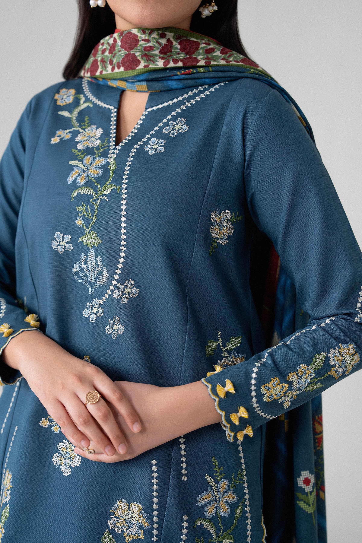 3 Piece - Printed Embroidered Suit - U3PE-NISHA26WV1-108