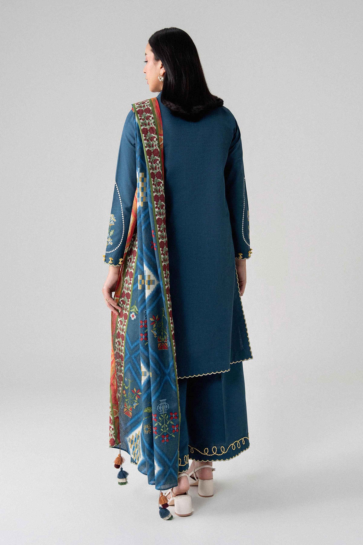 3 Piece - Printed Embroidered Suit - U3PE-NISHA26WV1-108