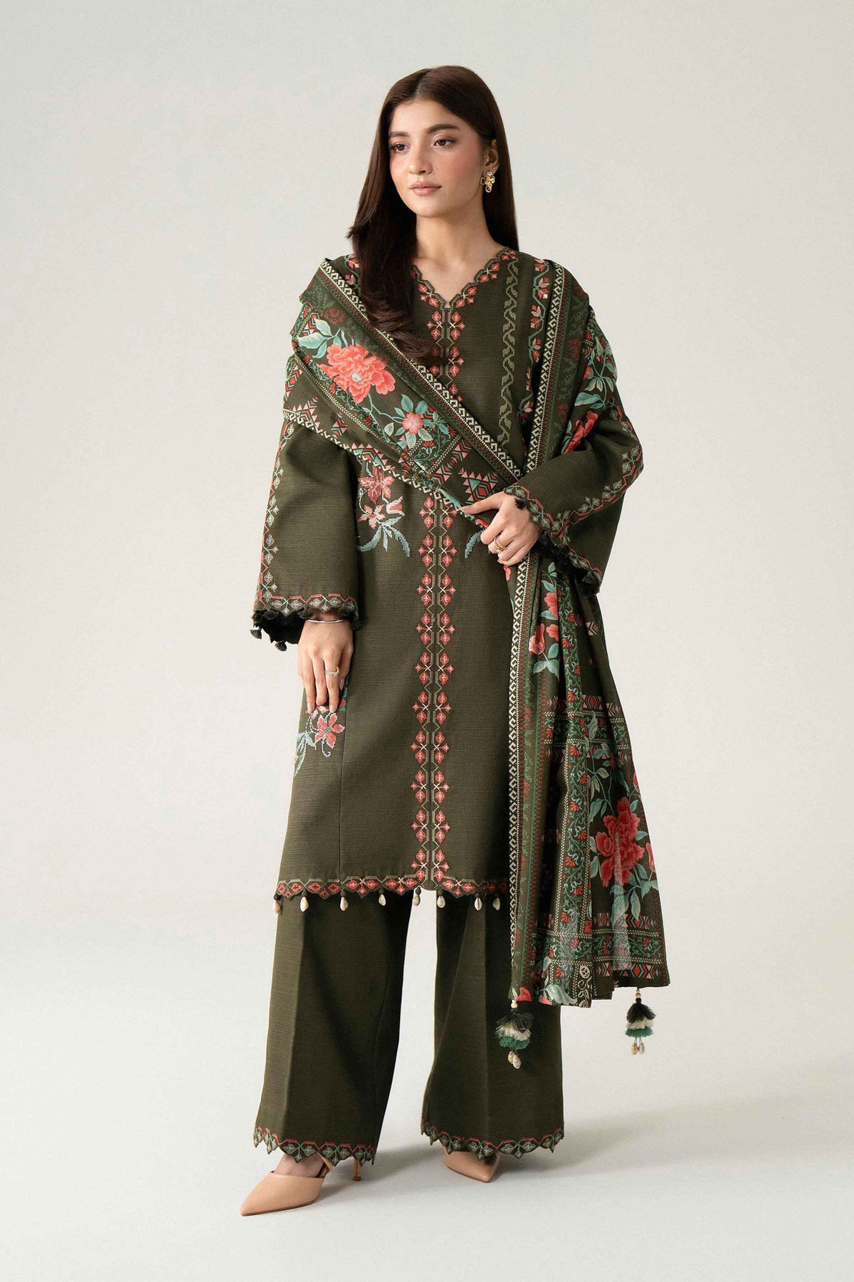 3 Piece - Printed Embroidered Suit - U3PE-NISHA26WV1-113
