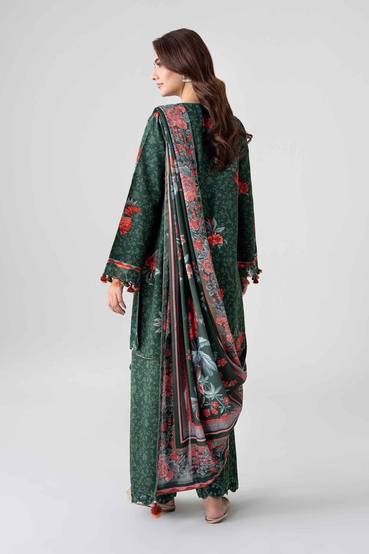 3 Piece - Digital Printed Embroidered Suit - U3PE-NISHA26WV1-117