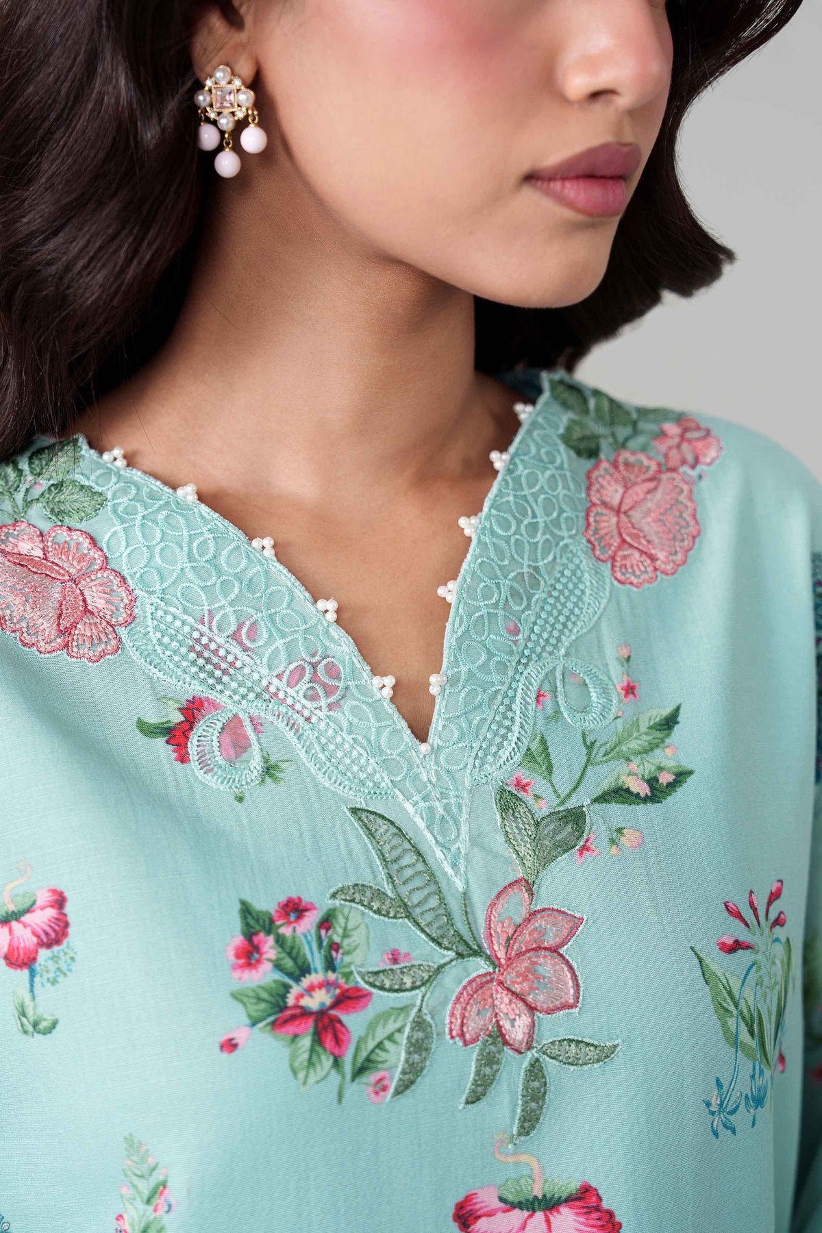 3 Piece - Digital Printed Embroidered Suit - U3PE-NISHA26WV1-118