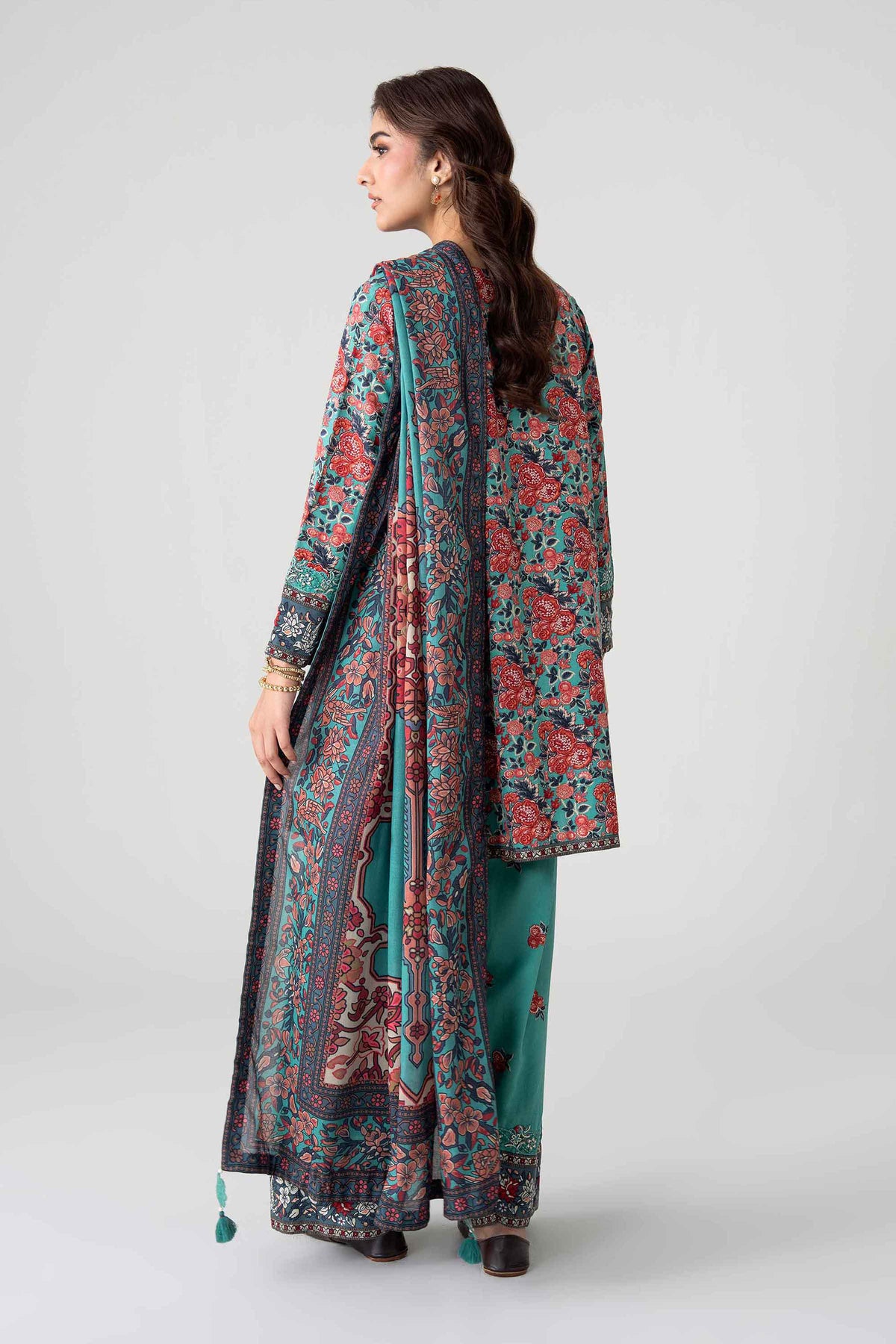 3 Piece - Digital Printed Embroidered Suit - U3PE-NISHA26WV1-124