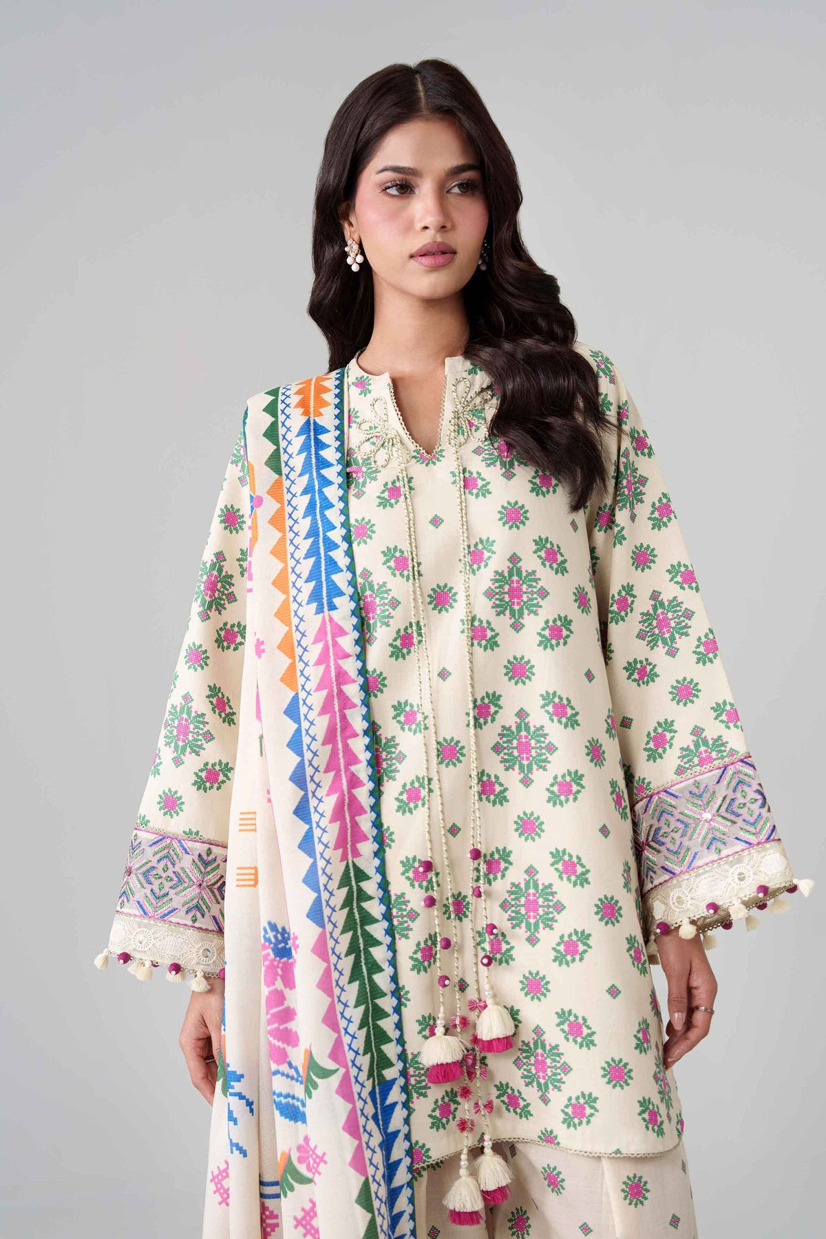 3 Piece - Printed Embroidered Suit - U3PE-NISHA26WV1-127