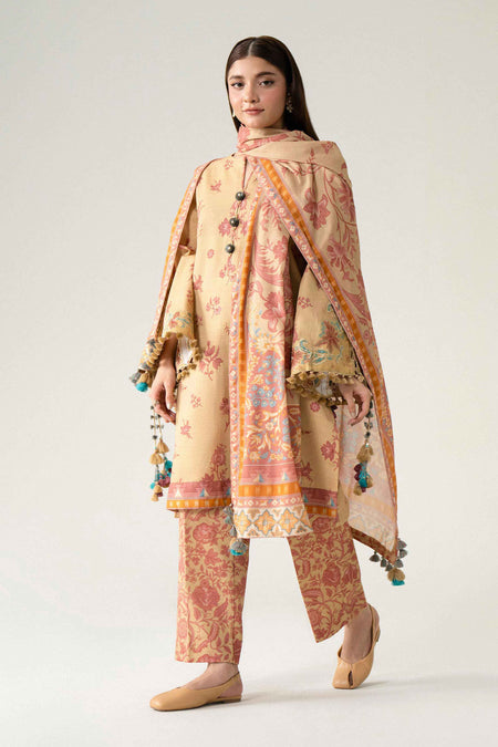 3 Piece - Printed Embroidered Suit - U3PE-NISHA26WV1-129