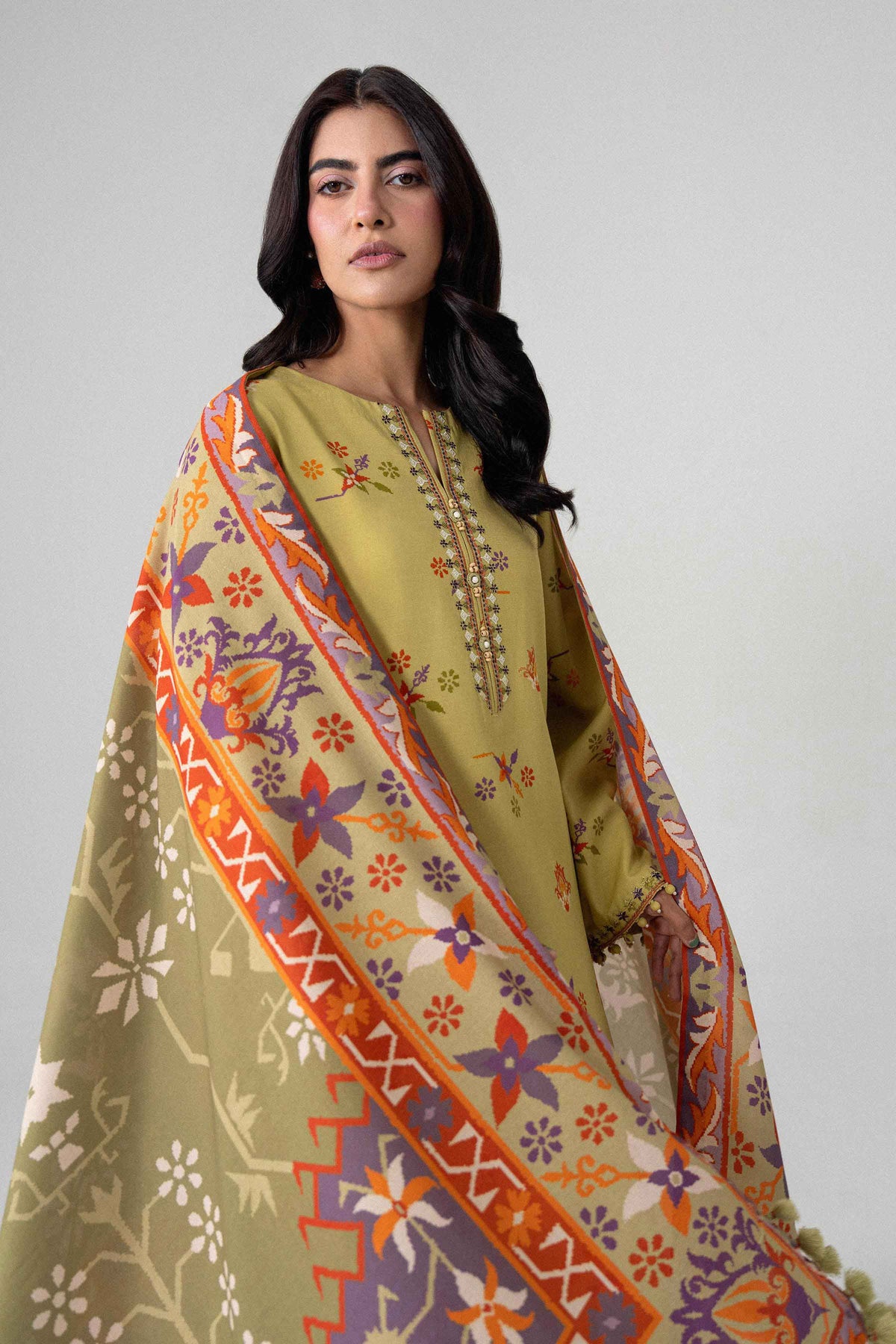 3 Piece - Printed Embroidered Suit - U3PE-NISHA26WV1-131