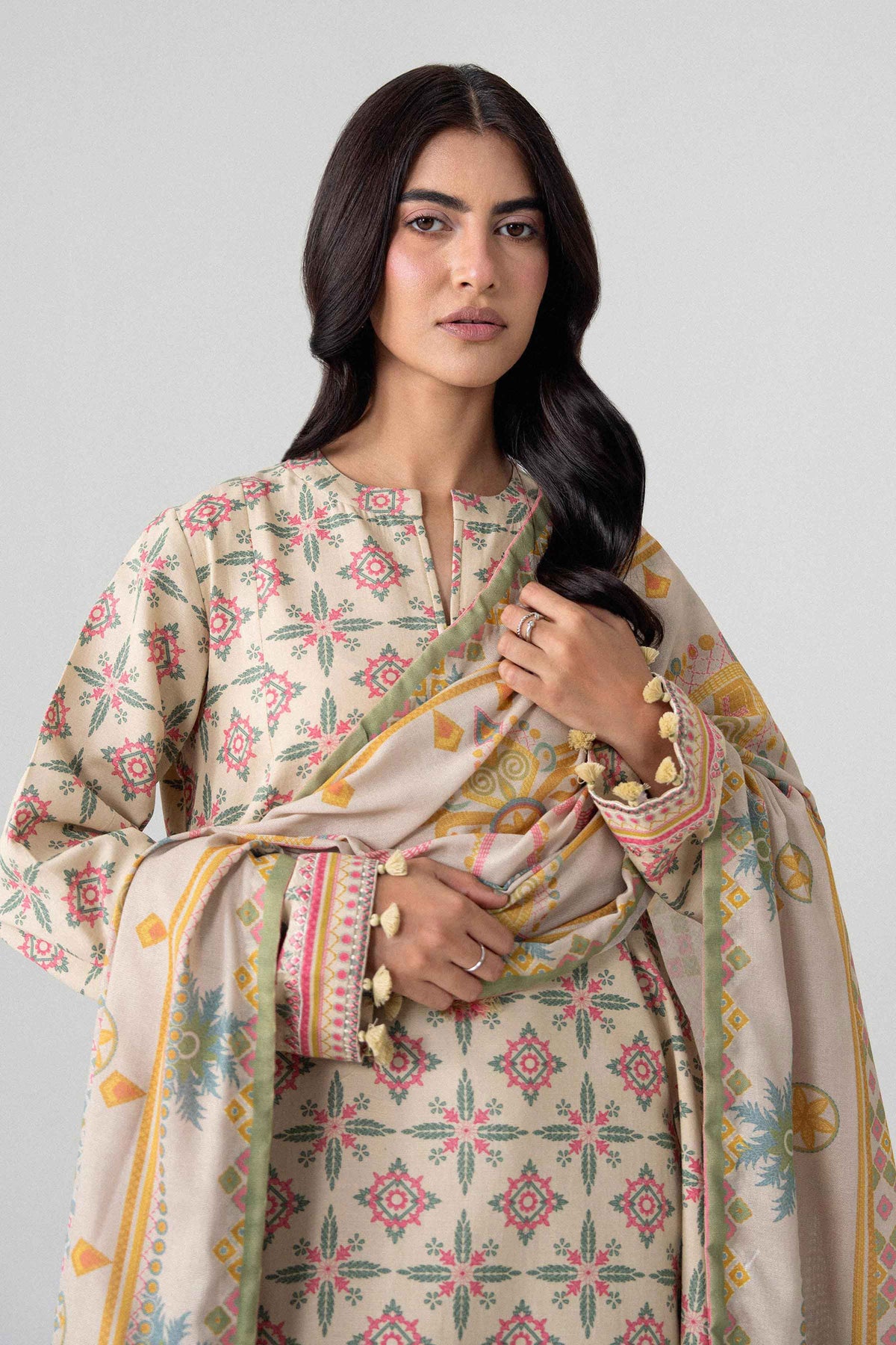 3 Piece - Printed Embroidered Suit - U3PE-NISHA26WV1-135