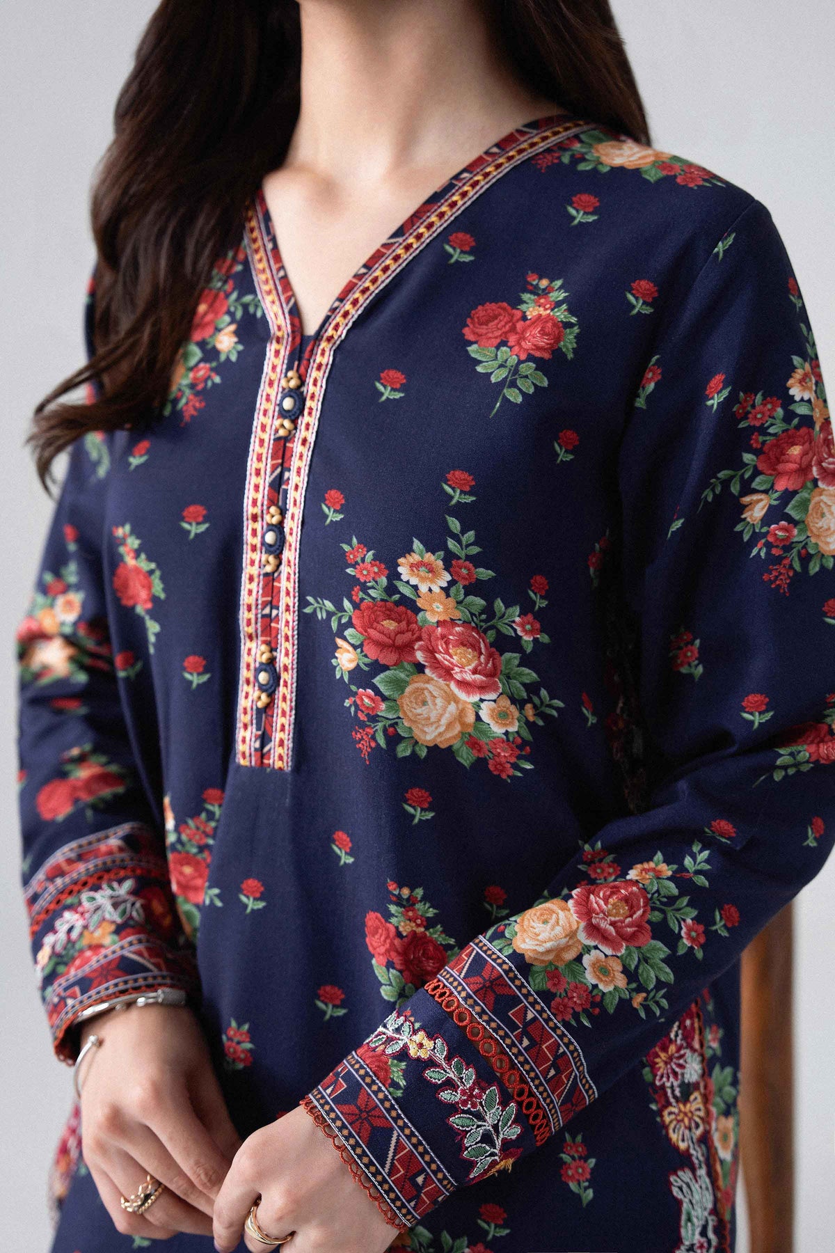 3 Piece - Printed Embroidered Suit - U3PE-NISHA26WV1-14