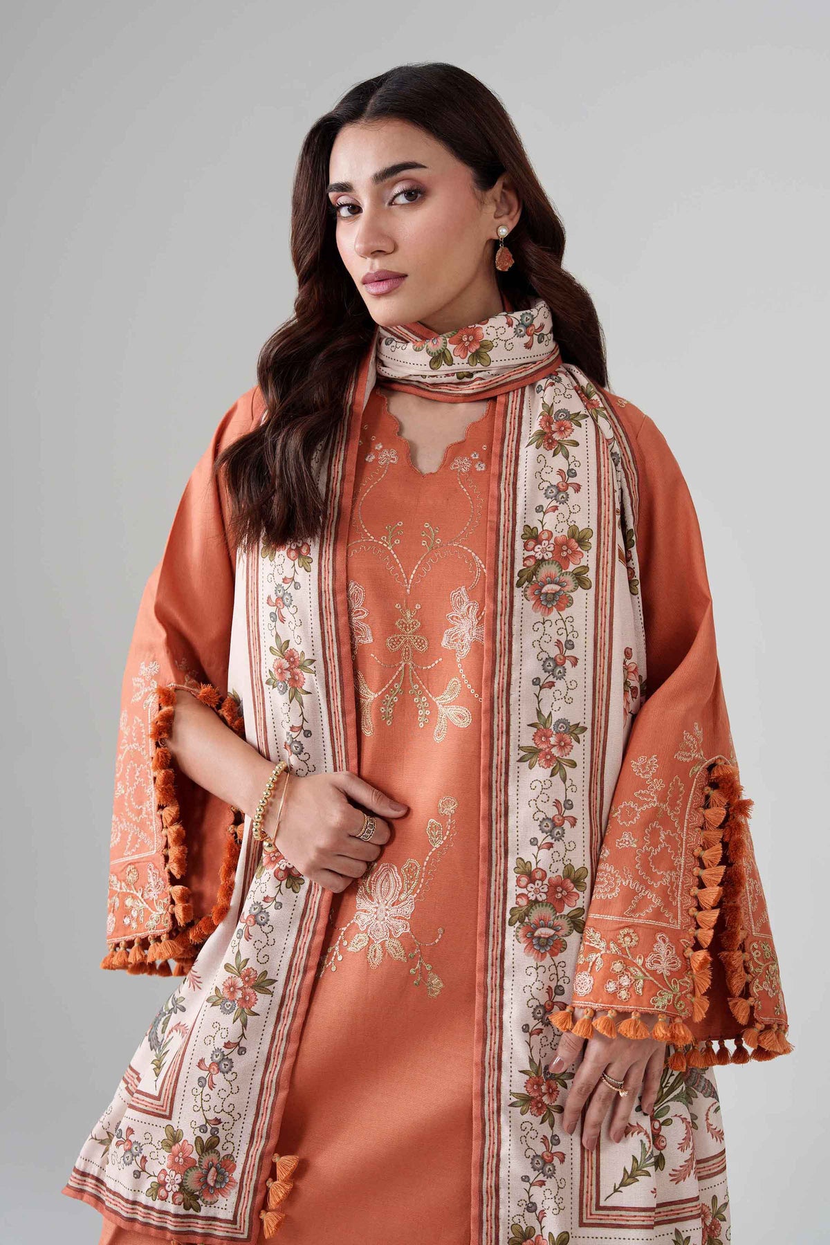 3 Piece - Digital Printed Embroidered Suit - U3PE-NISHA26WV1-158