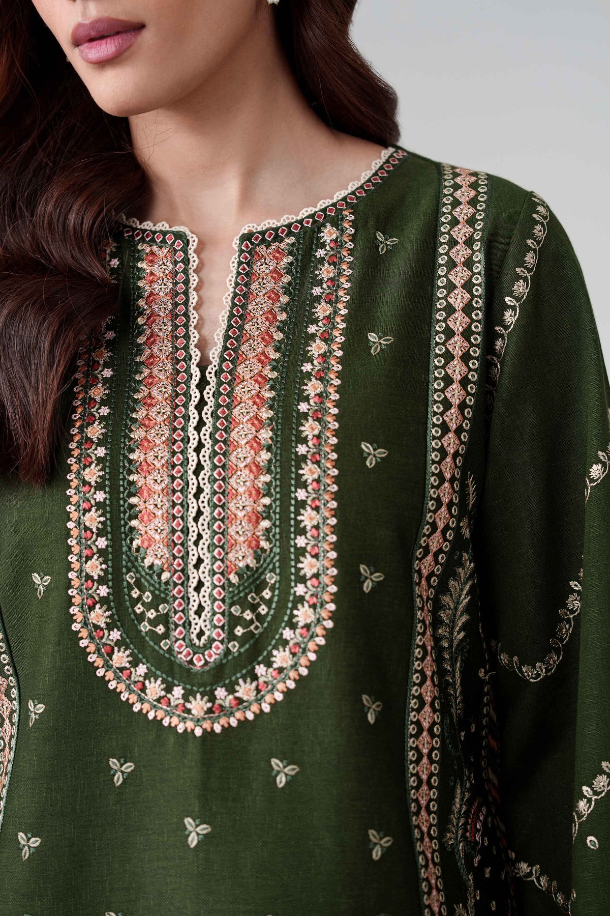 3 Piece - Printed Embroidered Suit - U3PE-NISHA26WV1-180