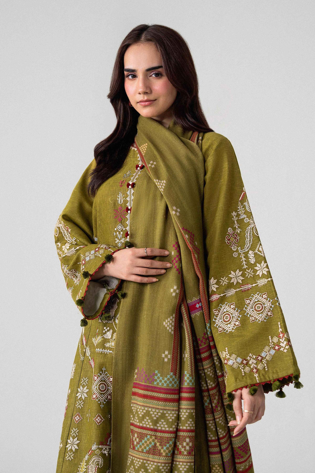 3 Piece - Printed Embroidered Suit - U3PE-NISHA26WV1-199