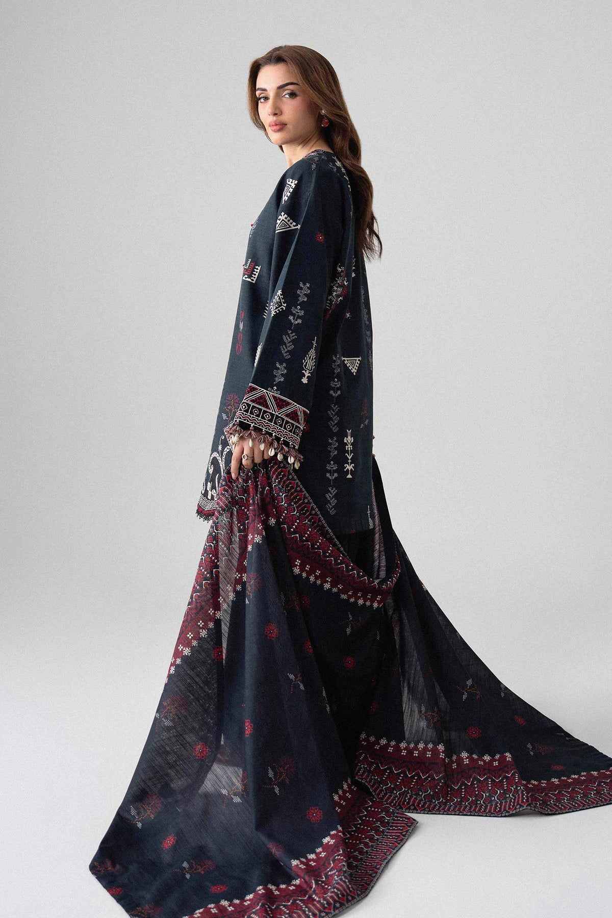 3 Piece - Printed Embroidered Suit - U3PE-NISHA26WV1-20
