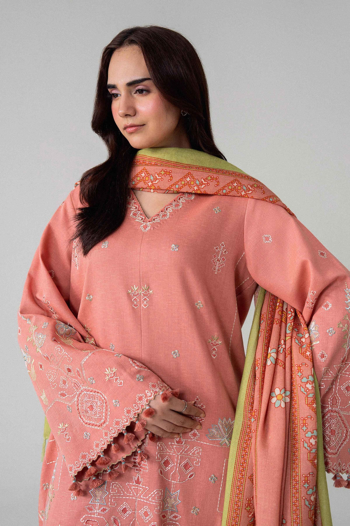 3 Piece - Printed Embroidered Suit - U3PE-NISHA26WV1-202