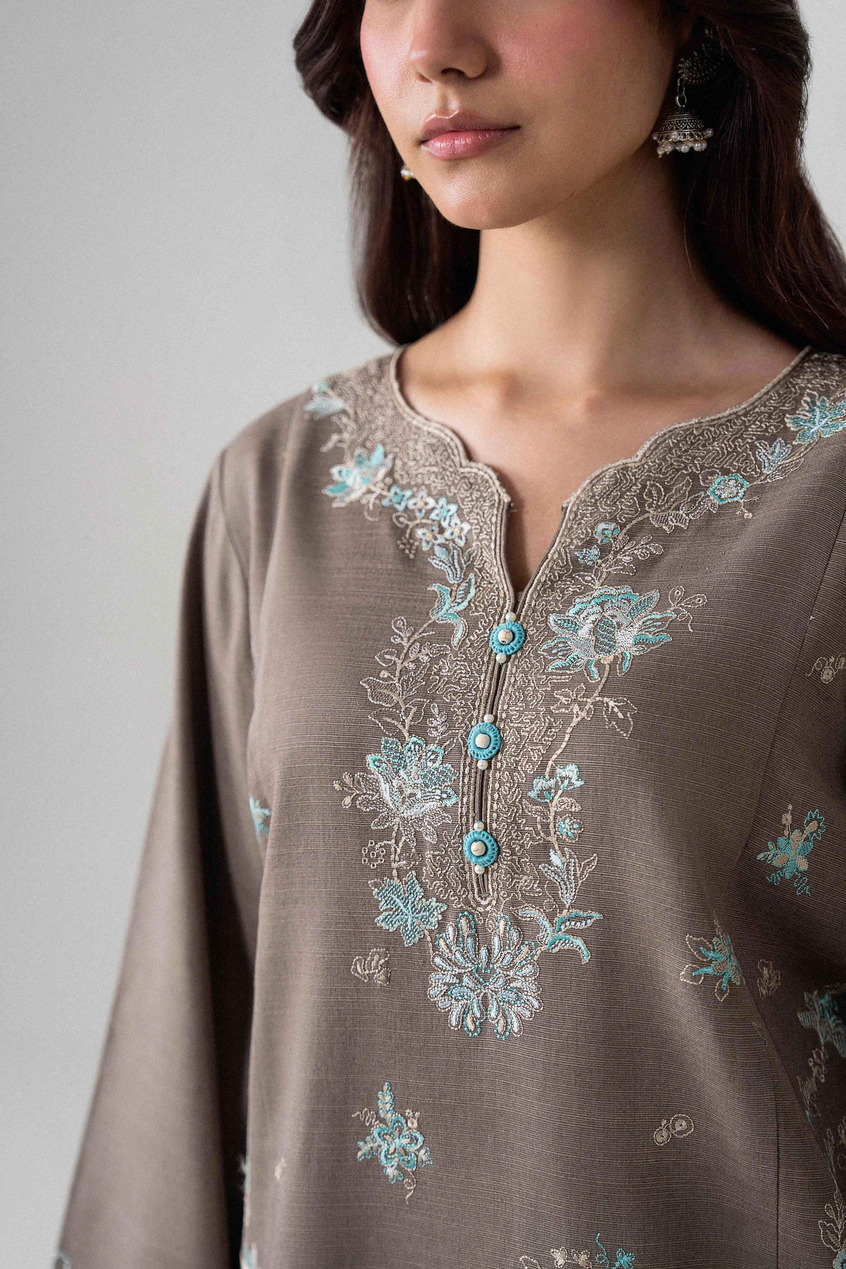 3 Piece - Printed Embroidered Suit - U3PE-NISHA26WV1-210