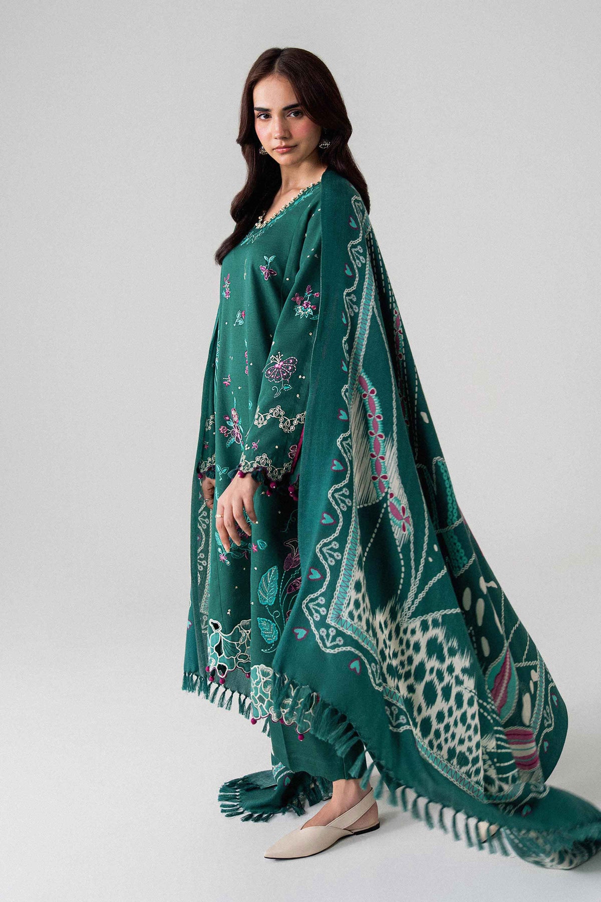3 Piece - Printed Embroidered Suit - U3PE-NISHA26WV1-211
