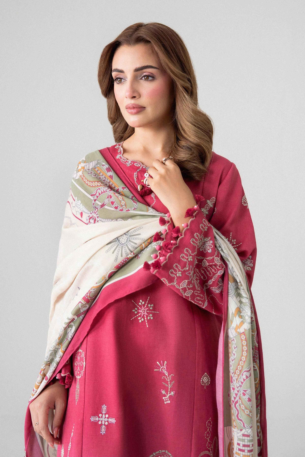 3 Piece - Printed Embroidered Suit - U3PE-NISHA26WV1-216