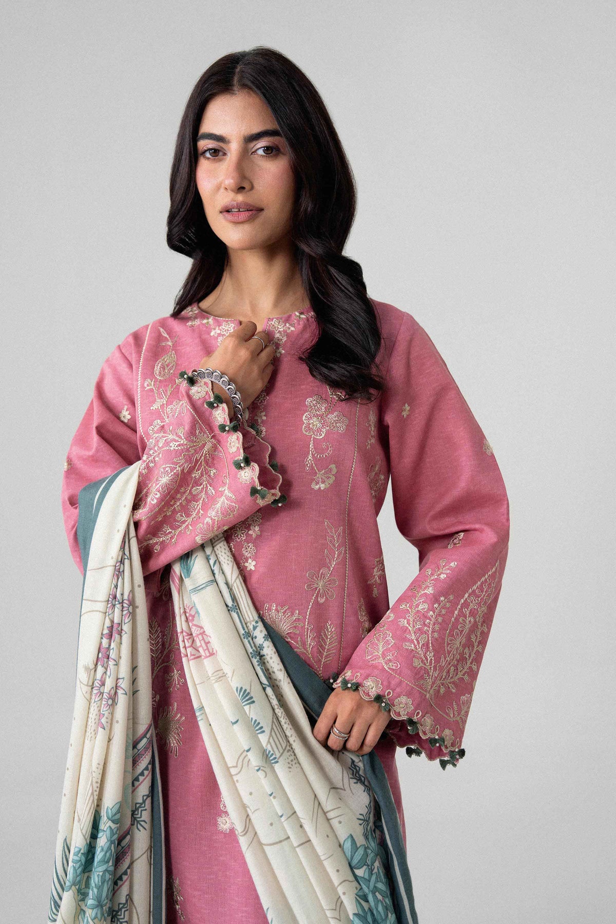 3 Piece - Printed Embroidered Suit - U3PE-NISHA26WV1-219