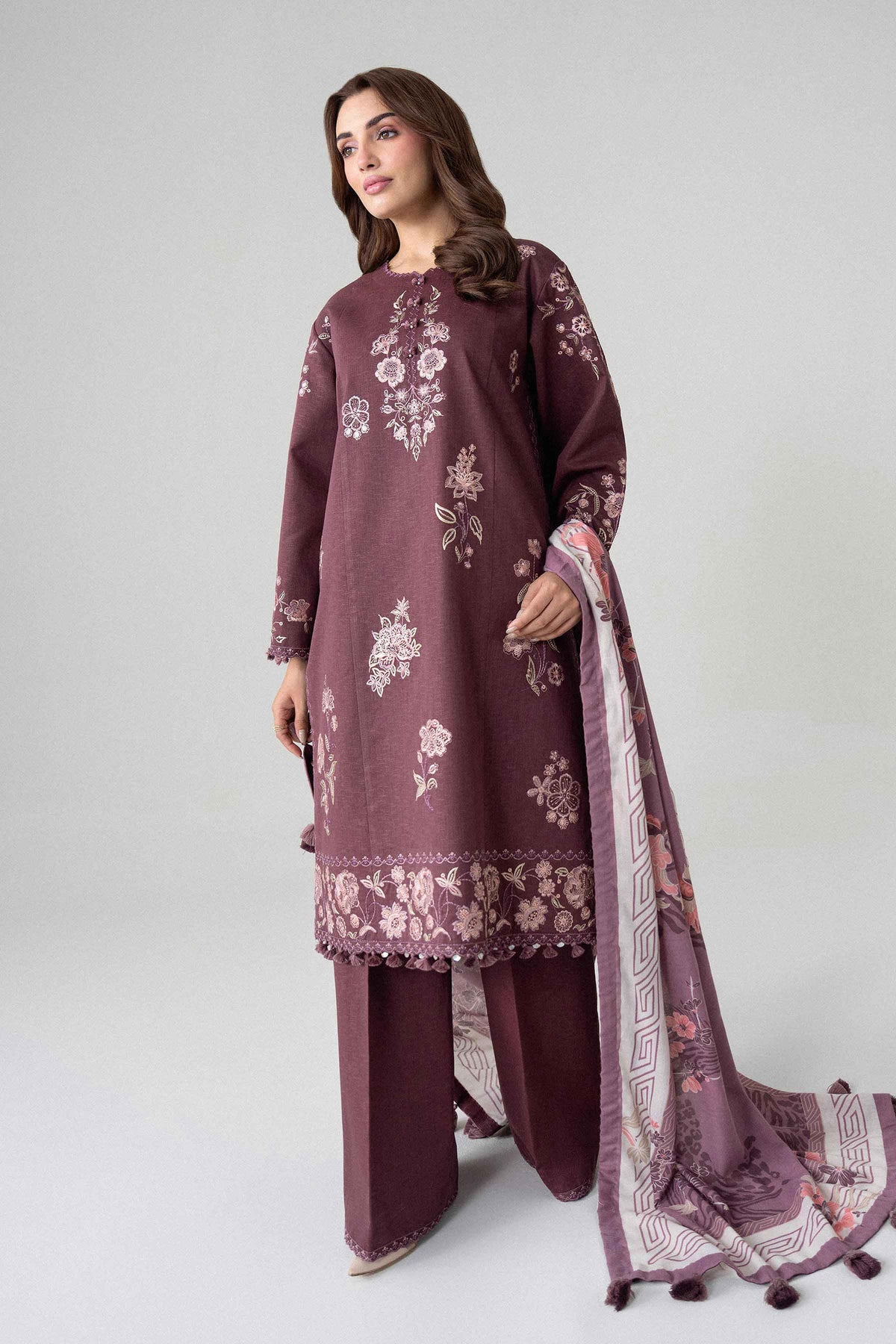 3 Piece - Printed Embroidered Suit - U3PE-NISHA26WV1-222