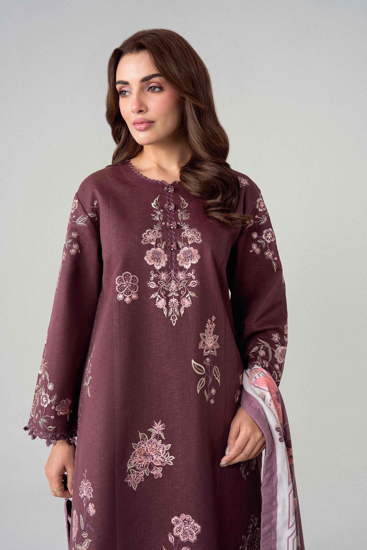 3 Piece - Printed Embroidered Suit - U3PE-NISHA26WV1-222