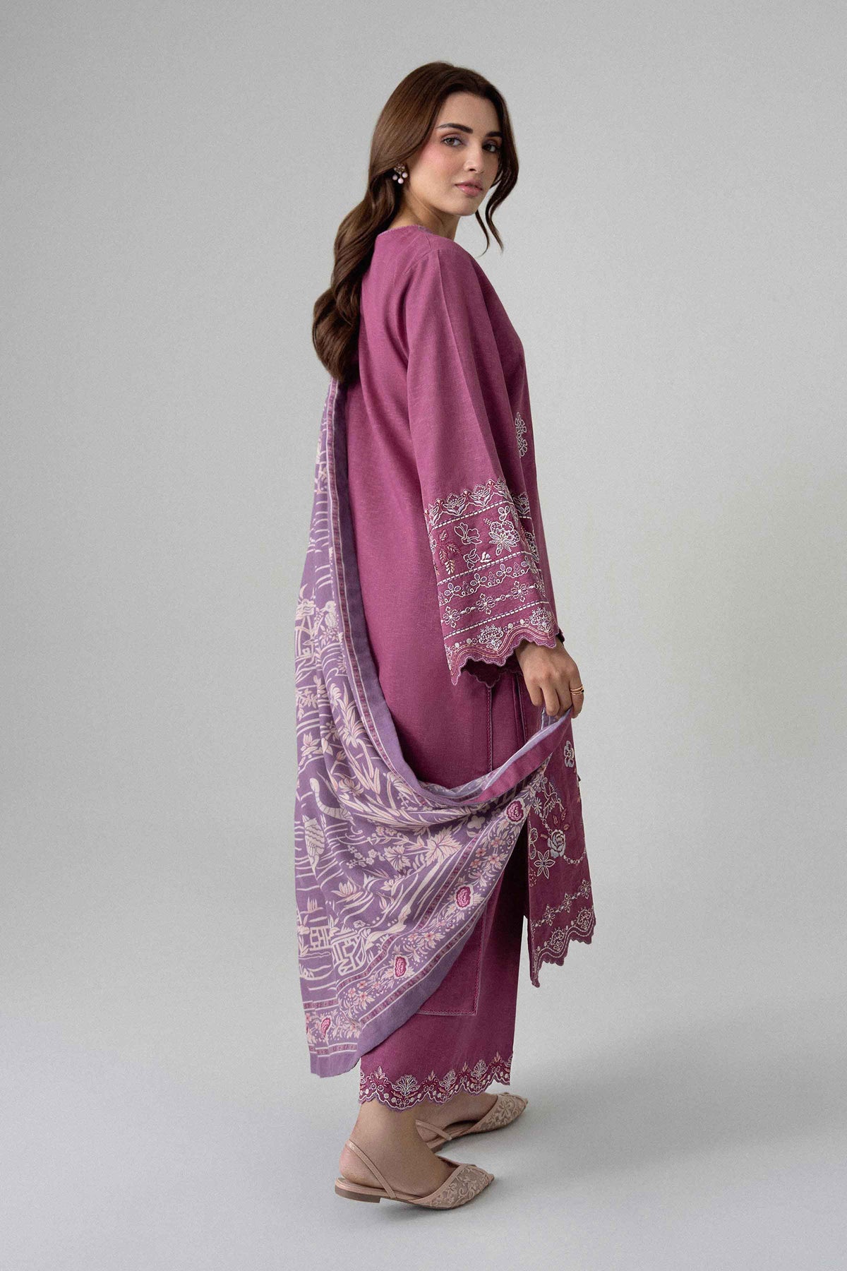 3 Piece - Printed Embroidered Suit - U3PE-NISHA26WV1-223