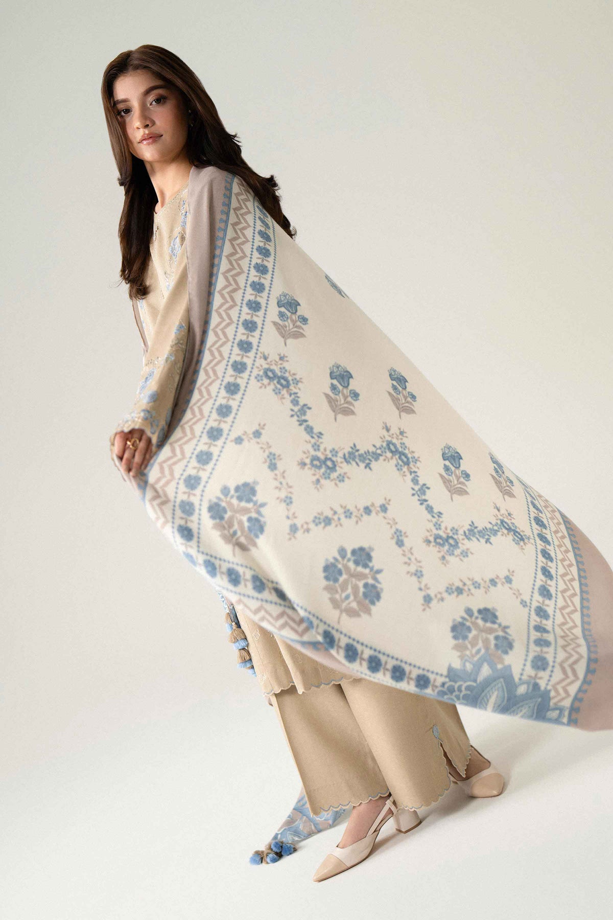 3 Piece - Printed Embroidered Suit - U3PE-NISHA26WV1-224
