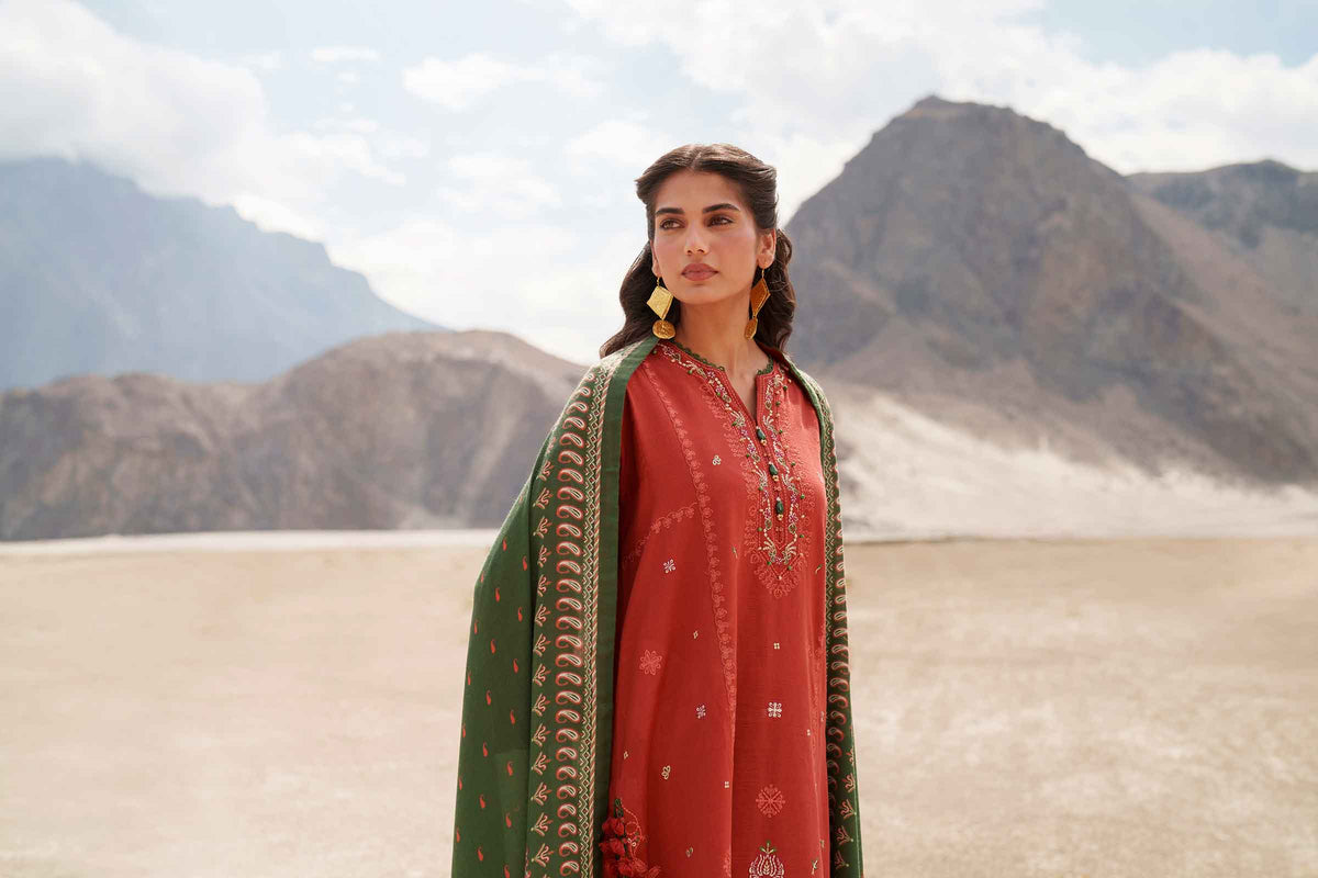 3 Piece - Printed Embroidered Suit - U3PE-NISHA26WV1-227