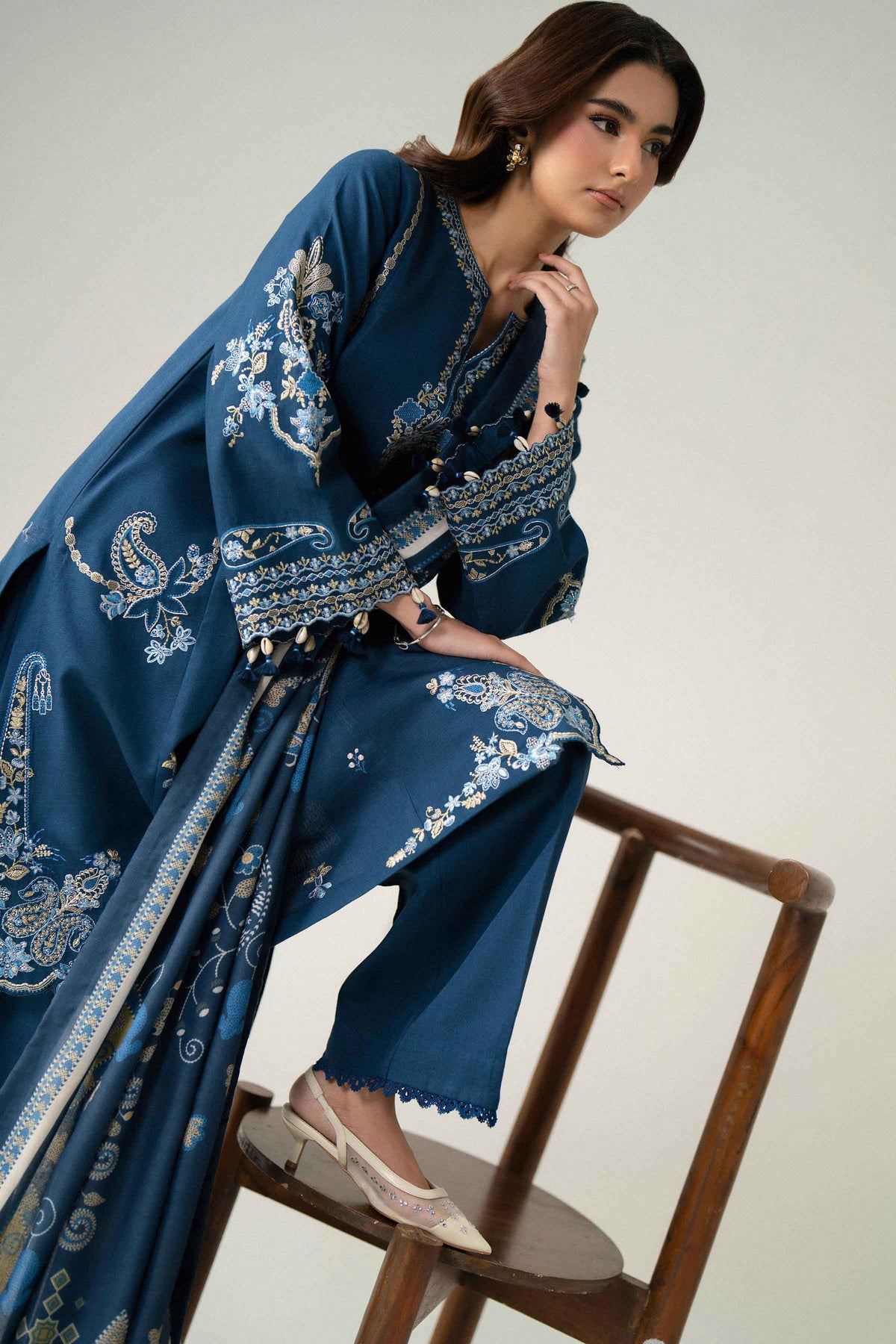 3 Piece - Printed Embroidered Suit - U3PE-NISHA26WV1-229