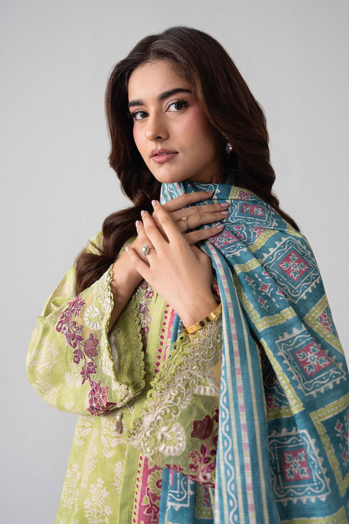 3 Piece - Printed Embroidered Suit - U3PE-NISHA26WV1-23