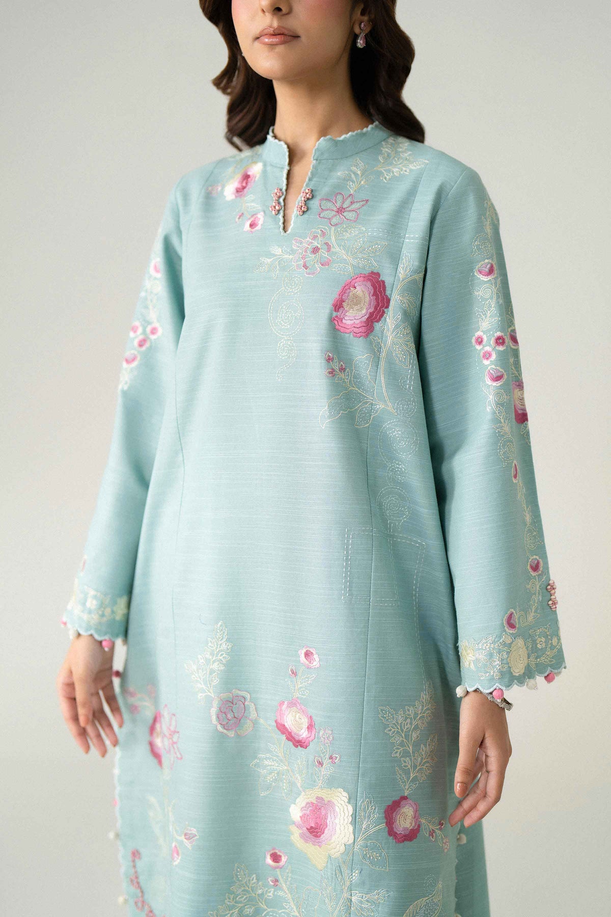 3 Piece - Digital Printed Embroidered Suit - U3PE-NISHA26WV1-236