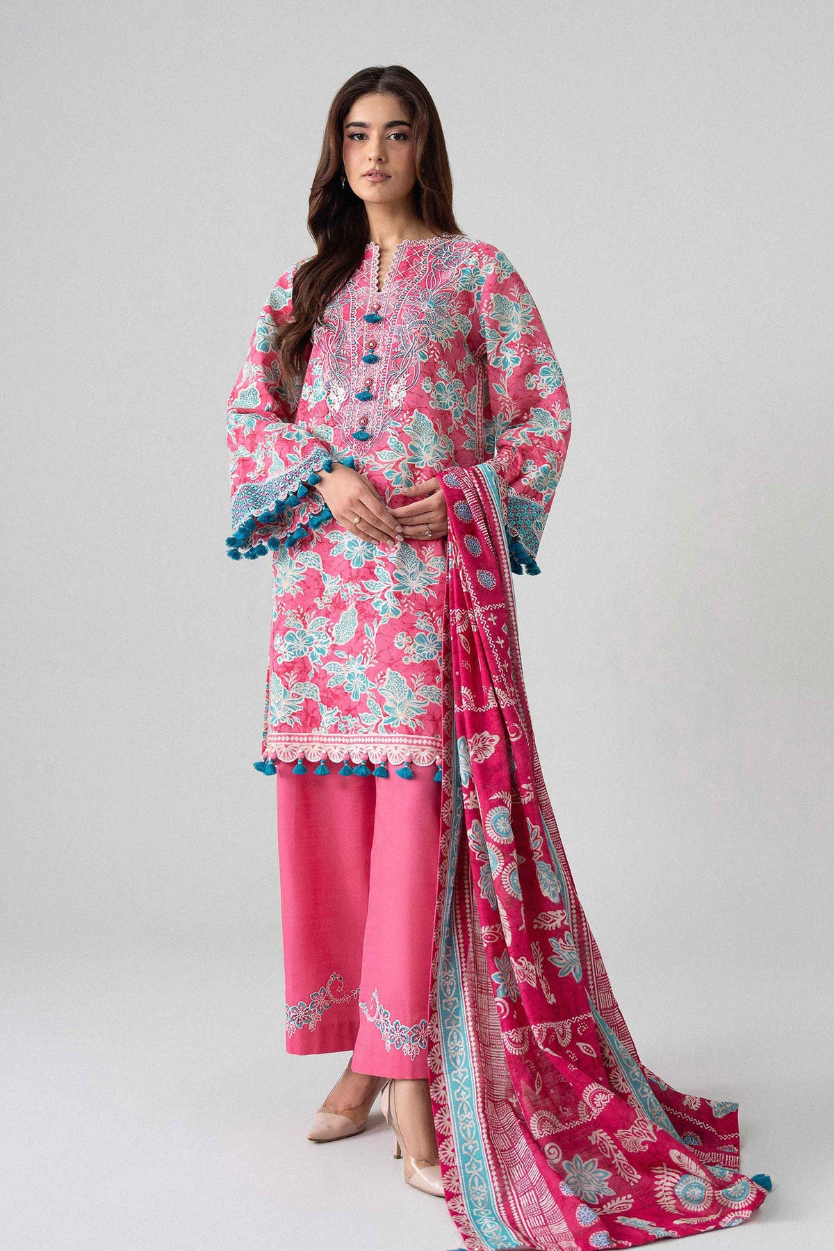 3 Piece - Printed Embroidered Suit - U3PE-NISHA26WV1-24