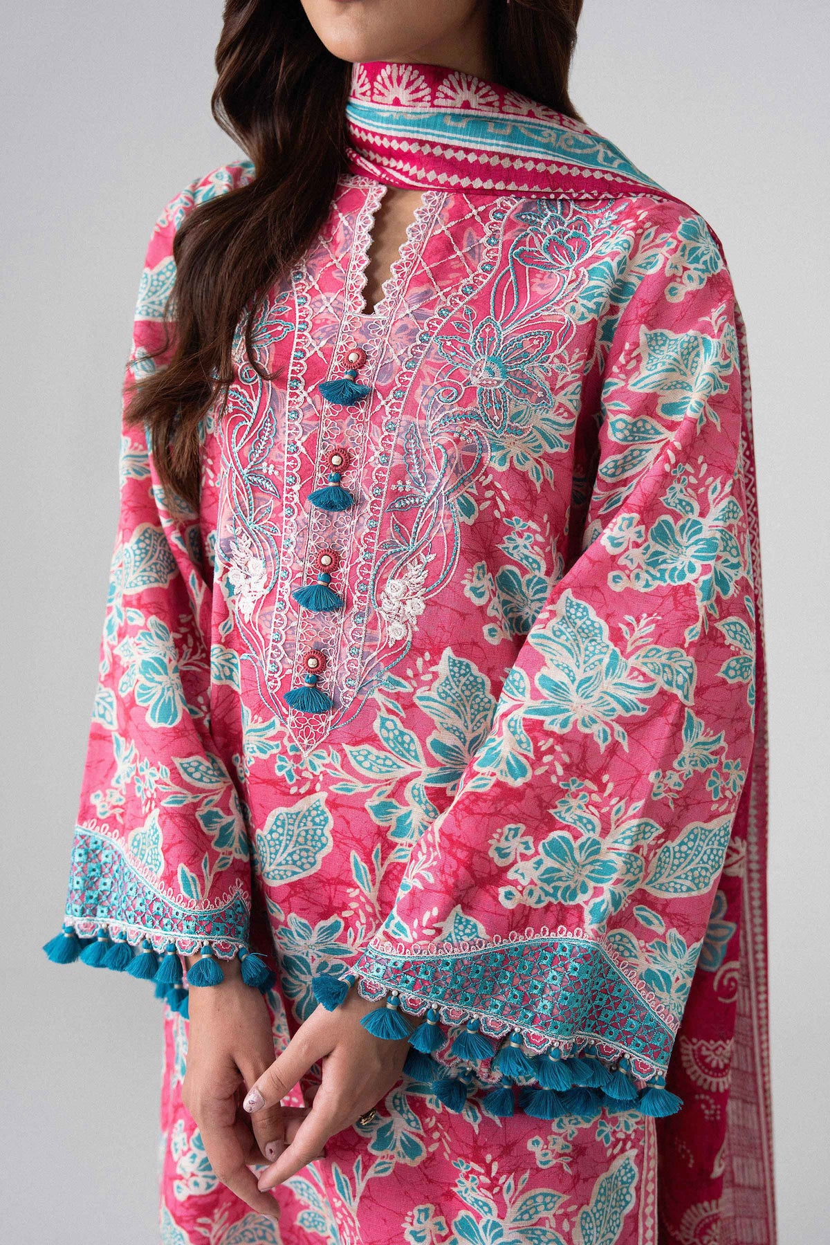 3 Piece - Printed Embroidered Suit - U3PE-NISHA26WV1-24